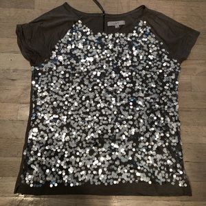 The LOFT Sequin Raglan Style Tee